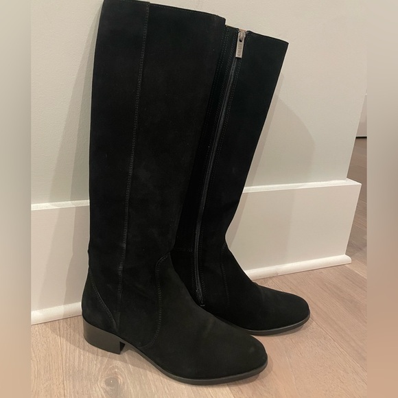 DuoBoots Haltham Standard Knee High Boots in Black Suede Sz 39 - Picture 6 of 13